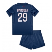 Paris Saint-Germain Bradley Barcola #29 Replika Hemmatröja Barn 2024-25 Kortärmad (+ byxor)