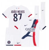 Paris Saint-Germain Joao Neves #87 Replika Bortatröja Barn 2024-25 Kortärmad (+ byxor)