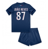 Paris Saint-Germain Joao Neves #87 Replika Hemmatröja Barn 2024-25 Kortärmad (+ byxor)