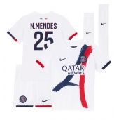 Paris Saint-Germain Nuno Mendes #25 Replika Bortatröja Barn 2024-25 Kortärmad (+ byxor)