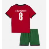 Portugal Bruno Fernandes #8 Replika Hemmatröja Barn EM 2024 Kortärmad (+ byxor)