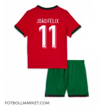 Portugal Joao Felix #11 Replika Hemmatröja Barn EM 2024 Kortärmad (+ byxor)