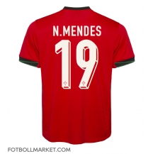 Portugal Nuno Mendes #19 Replika Hemmatröja EM 2024 Kortärmad