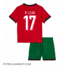 Portugal Rafael Leao #17 Replika Hemmatröja Barn EM 2024 Kortärmad (+ byxor)