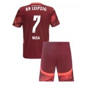 RB Leipzig Antonio Nusa #7 Replika Bortatröja Barn 2024-25 Kortärmad (+ byxor)