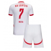 RB Leipzig Antonio Nusa #7 Replika Hemmatröja Barn 2024-25 Kortärmad (+ byxor)