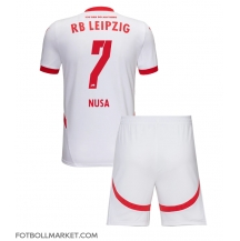 RB Leipzig Antonio Nusa #7 Replika Hemmatröja Barn 2024-25 Kortärmad (+ byxor)