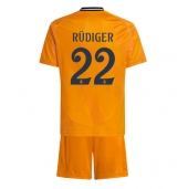 Real Madrid Antonio Rudiger #22 Replika Bortatröja Barn 2024-25 Kortärmad (+ byxor)