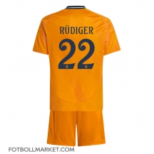 Real Madrid Antonio Rudiger #22 Replika Bortatröja Barn 2024-25 Kortärmad (+ byxor)