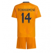 Real Madrid Aurelien Tchouameni #14 Replika Bortatröja Barn 2024-25 Kortärmad (+ byxor)