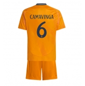 Real Madrid Eduardo Camavinga #6 Replika Bortatröja Barn 2024-25 Kortärmad (+ byxor)