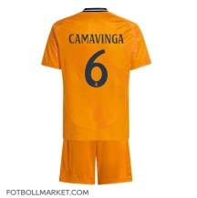 Real Madrid Eduardo Camavinga #6 Replika Bortatröja Barn 2024-25 Kortärmad (+ byxor)