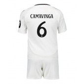 Real Madrid Eduardo Camavinga #6 Replika Hemmatröja Barn 2024-25 Kortärmad (+ byxor)