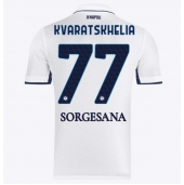 SSC Napoli Khvicha Kvaratskhelia #77 Replika Bortatröja 2024-25 Kortärmad