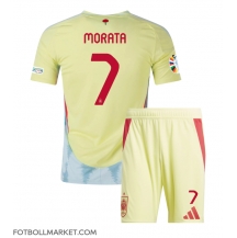 Spanien Alvaro Morata #7 Replika Bortatröja Barn EM 2024 Kortärmad (+ byxor)