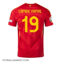 Spanien Lamine Yamal #19 Replika Hemmatröja EM 2024 Kortärmad