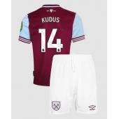 West Ham United Mohammed Kudus #14 Replika Hemmatröja Barn 2024-25 Kortärmad (+ byxor)