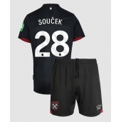 West Ham United Tomas Soucek #28 Replika Bortatröja Barn 2024-25 Kortärmad (+ byxor)