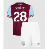 West Ham United Tomas Soucek #28 Replika Hemmatröja Barn 2024-25 Kortärmad (+ byxor)