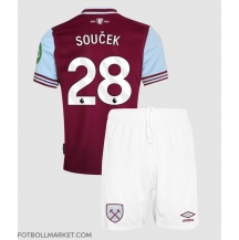 West Ham United Tomas Soucek #28 Replika Hemmatröja Barn 2024-25 Kortärmad (+ byxor)